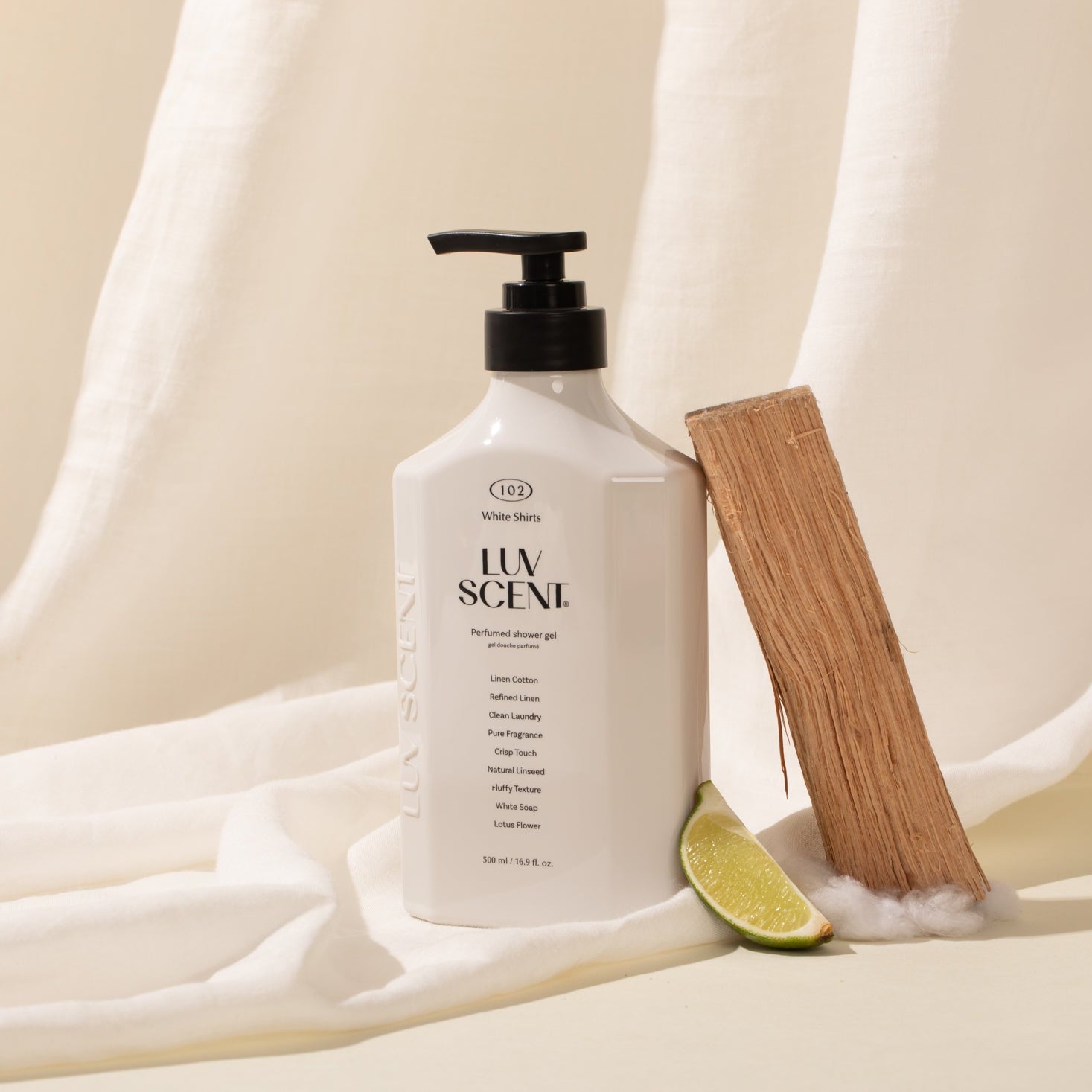 LUV SCENT Linen Cotton Perfumed Shower Gel