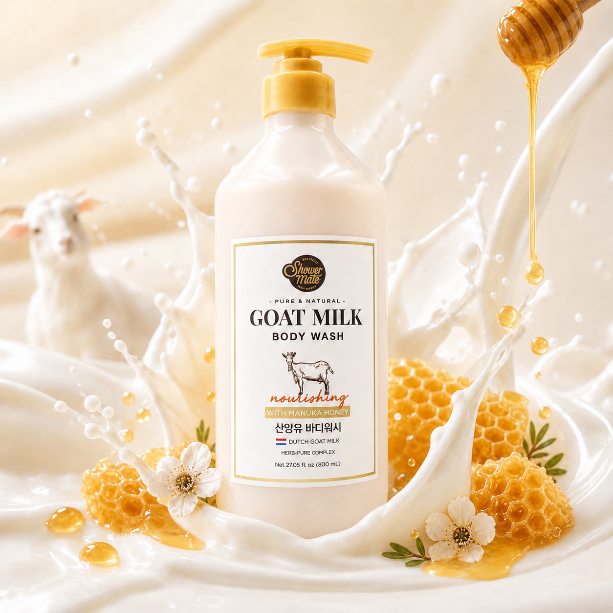 Showermate Goat Milk Manuka Honey Body Wash