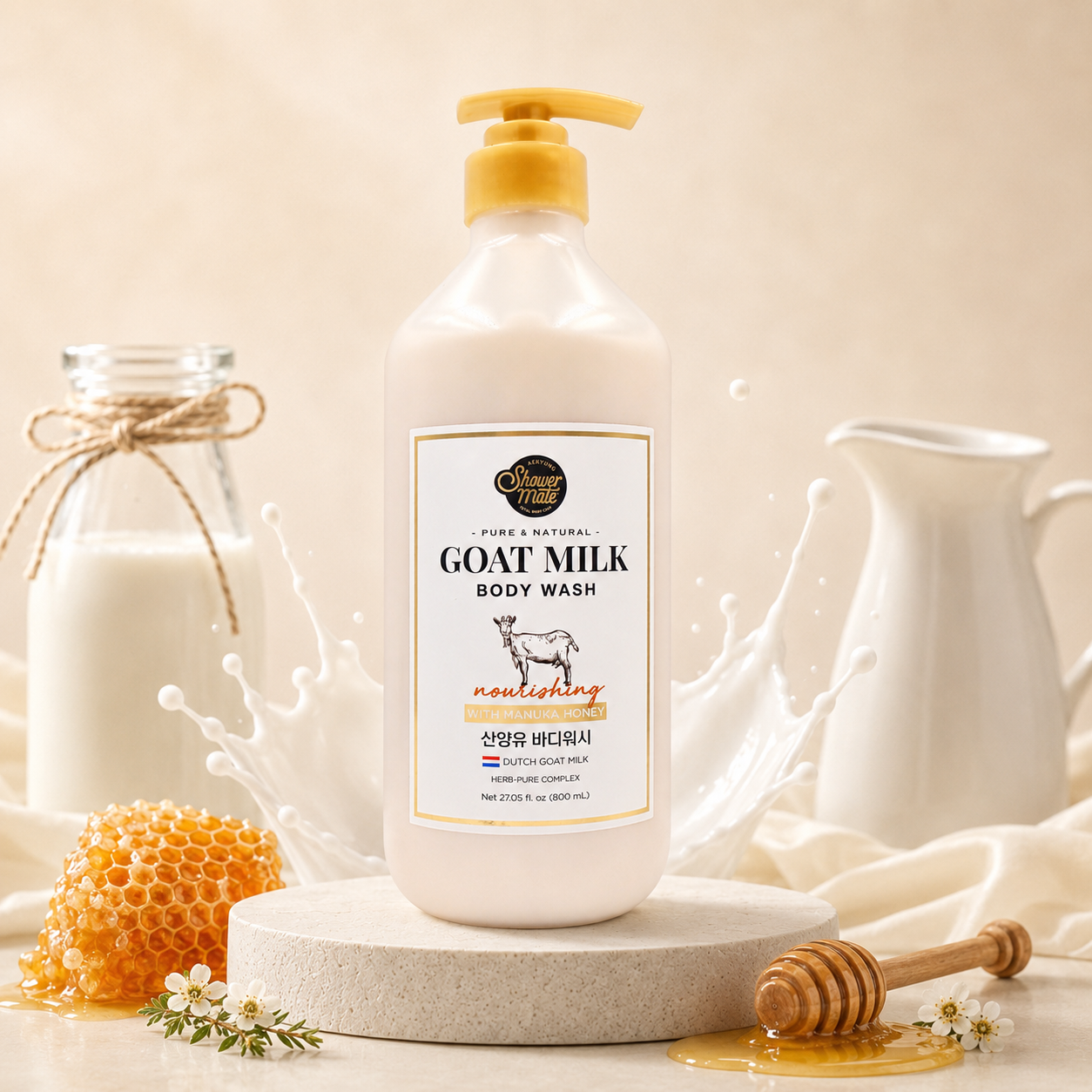 Showermate Goat Milk Manuka Honey Body Wash
