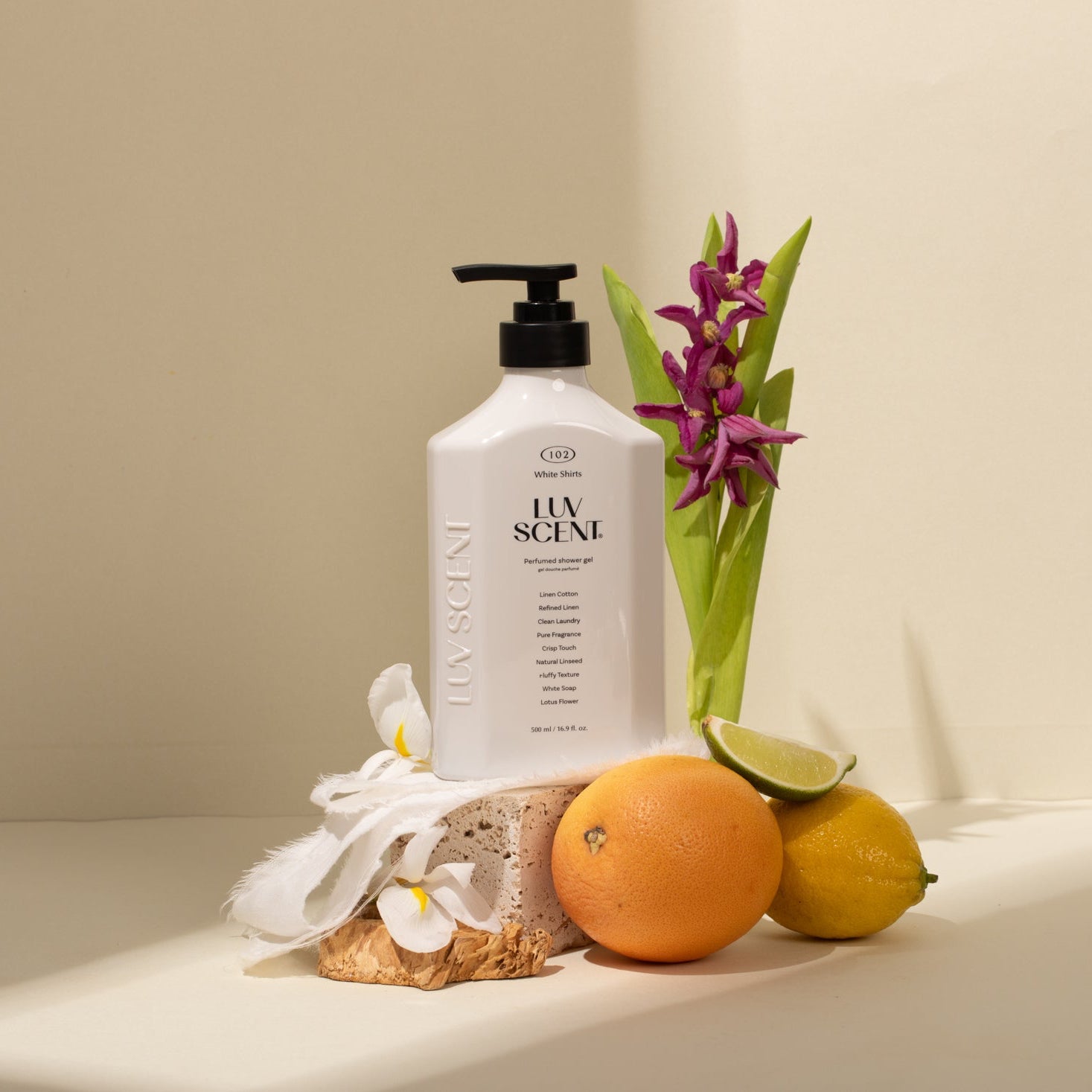 LUV SCENT Linen Cotton Perfumed Shower Gel