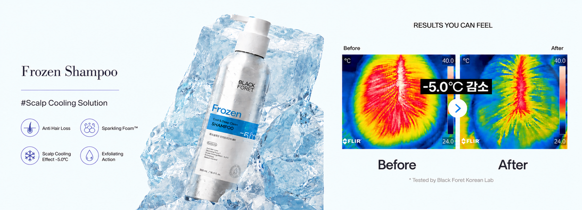 Black Foret Frozen Shampoo Before & After