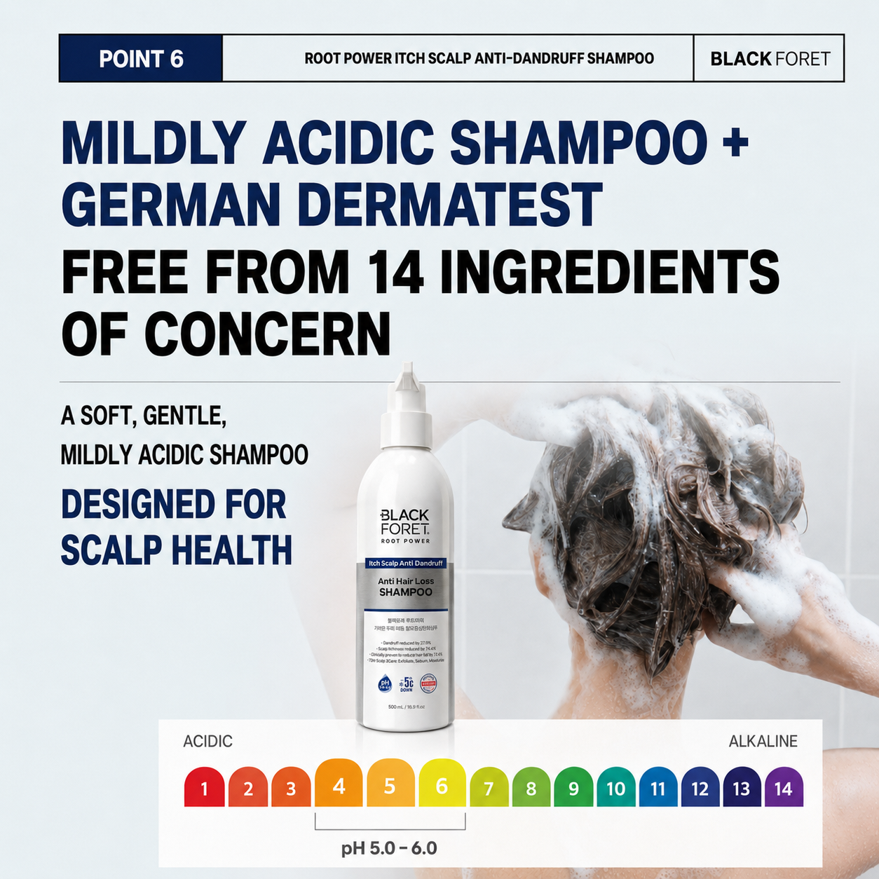 BLACK FORER ROOTPOWER ITCH SCALP ANTI-DANDRUFF SHAMPOO