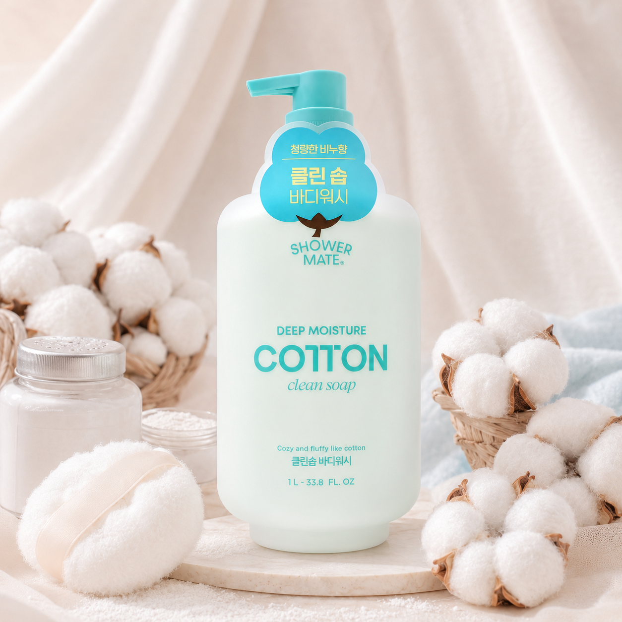 Showermate Cotton Body Wash (Clean Soap)