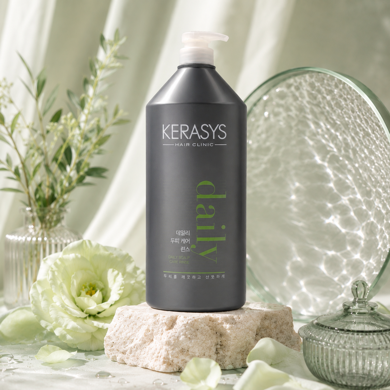 KeraSys Hair Clinic Daily Scalp Care Conditioner 1500ml Korean scalp care conditioner that nourishes hair while helping to soothe, balance and maintain a healthy scalp.