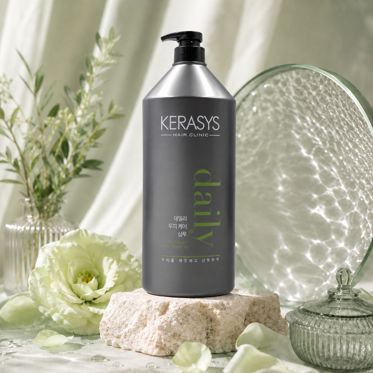KeraSys Hair Clinic Daily Scalp Care Shampoo 1500ml Korean scalp care shampoo that gently cleanses, removes impurities and helps maintain a healthy, refreshed scalp.