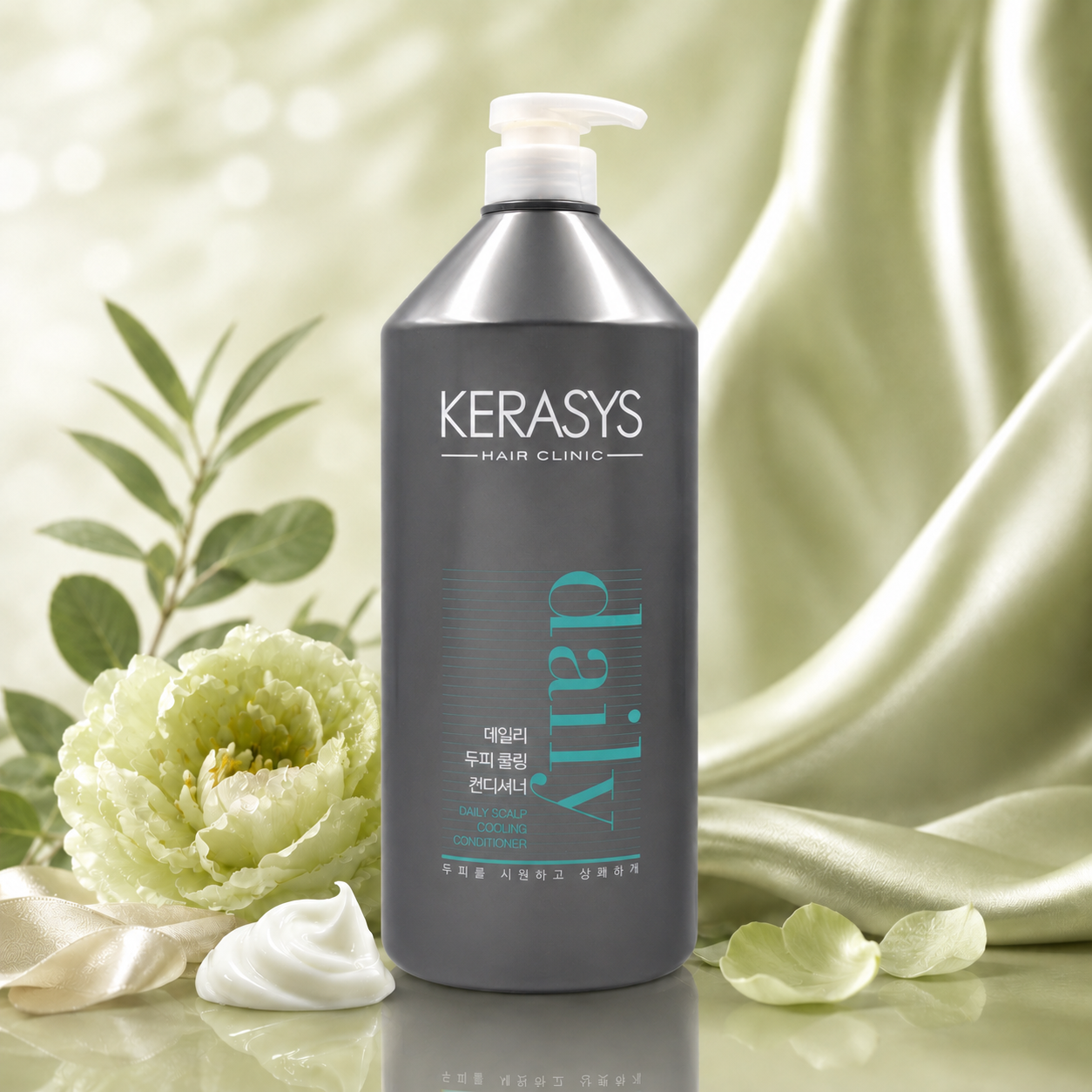 KeraSys Hair Clinic Daily Damage Care Conditioner 1500ml Korean repair hair conditioner for damaged and chemically treated hair that nourishes, repairs and improves hair strength.