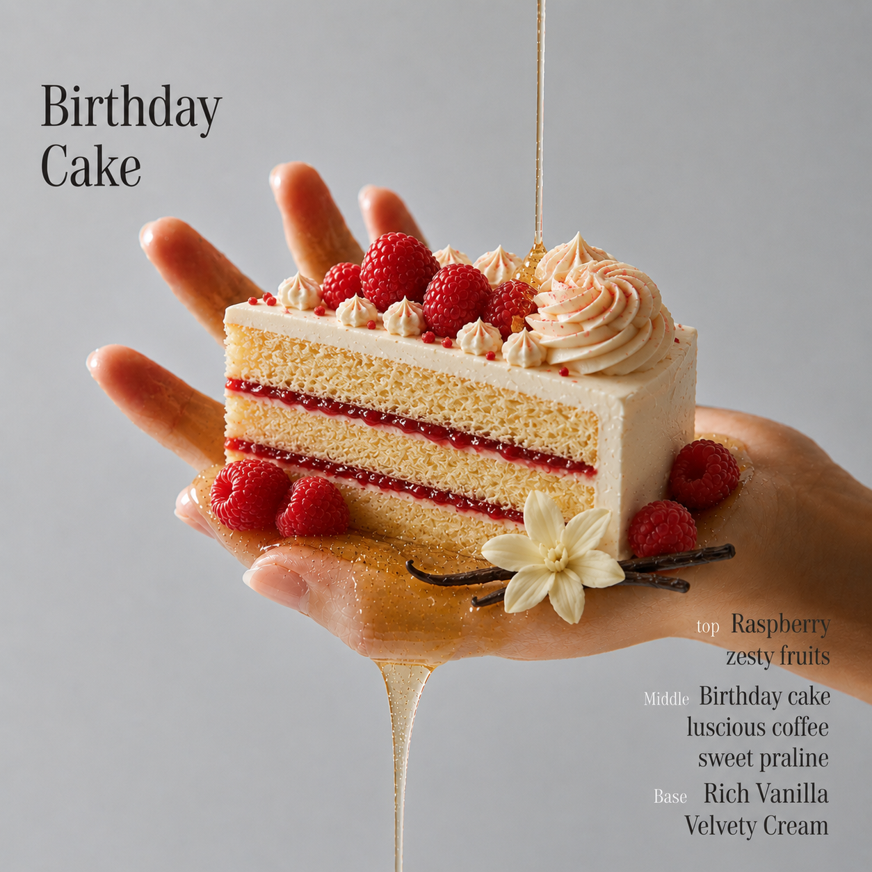 LUV SCENT Birthday Cake Raspberry Vanilla Perfumed Scrub Wash