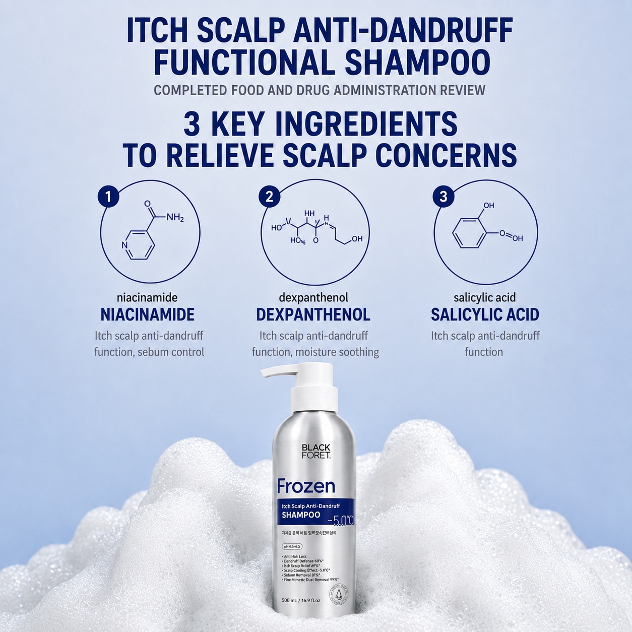 Black Foret Frozen Itch Scalp Anti-Dandruff Shampoo