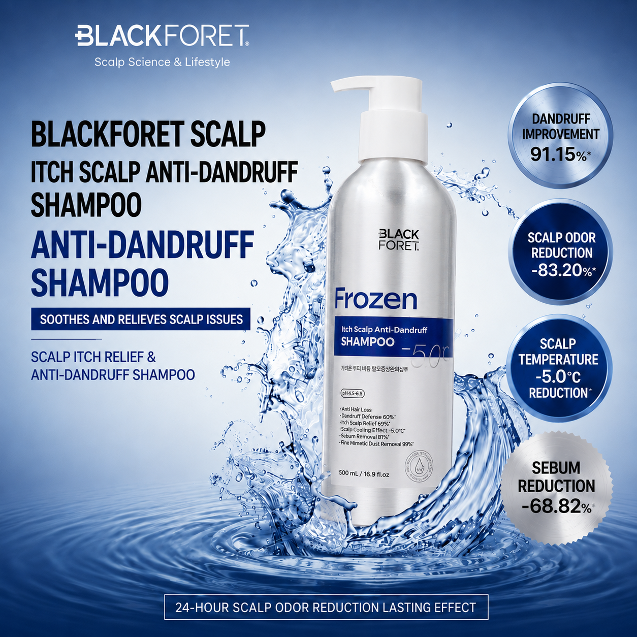 Black Foret Frozen Itch Scalp Anti-Dandruff Shampoo