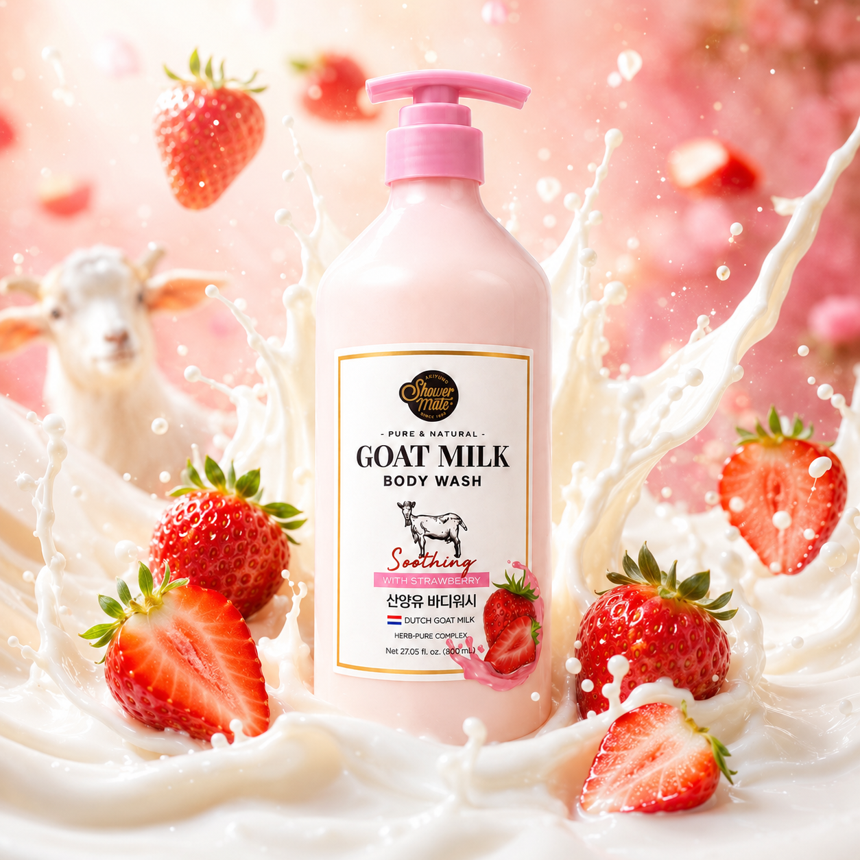 Showermate Goat Milk Body Wash Strawberry
