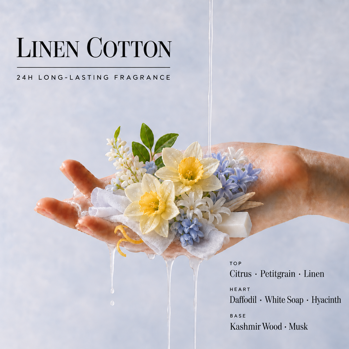 LUV SCENT Linen Cotton Perfumed Shower Gel