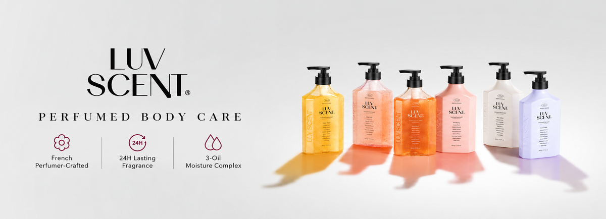 LUV SCENT perfumed body wash main banner desktop